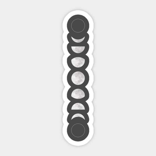 Phases of the Moon - Vertical Sticker by Creation247